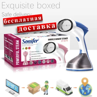 Портативный отпариватель для одежды, 1000 Вт, 15 сек быстрого нагрева