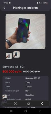 Samsung galaxy a51