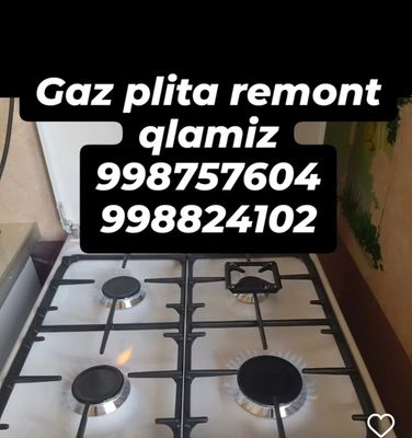 Gaz plita remont qilamiz