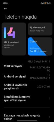 Redmi note 10 s 6+5/128