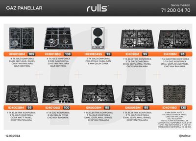Газовая Панель Rulls toshkent