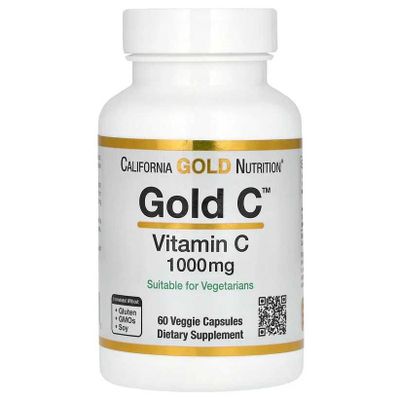 Доставка по Ташкенту! California Gold Nutrition, Vitamin C, 1,000 mg,