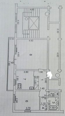 Ттз-2 (начало) бывшее кафе "Ульяна" . Франция. Зал 5×5. S=59м²