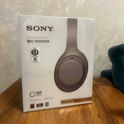Беспроводные наушники Sony WH1000XM4 SILVER, новые в упаковке