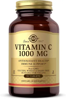 Витамин С Solgar Vitamin C 1000mg 90 таб веганский/ кошерный США