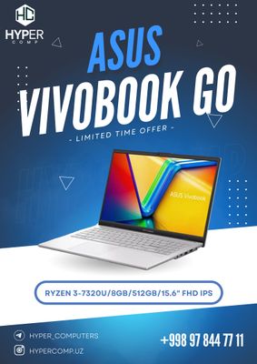 Asus Vivobook Go/Ryzen 3 7320U/8GB/512GB/15,6" FHD