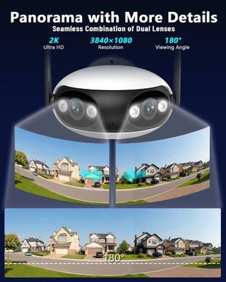БЕПУЛ Доставка,Уличная WiFi видеокамера панорамная ultraHD 180' camera