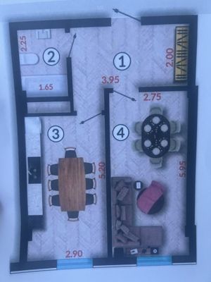 Art House Kokcha Oq tepada Kvartira 45.5 kv