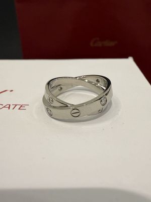 Кольцо с бриллиантами Cartier LOVE Double Ring 6 Diamonds
