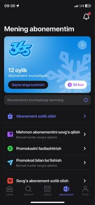 1FIT Abonement sotiladi