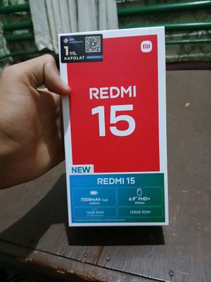 redmi 15 12ga 128 tali hali yangi iwlatilmagan