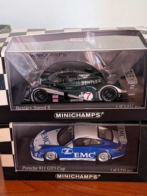 Модели Bentley и Porsche от Minichamps в масштабе 1:43