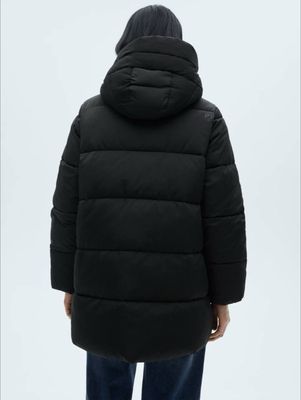 Куртка зимняя с капюшоном MANGO oversize