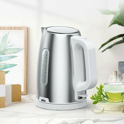 Braun Электрический чайник WK1500-1, серебристый, белый