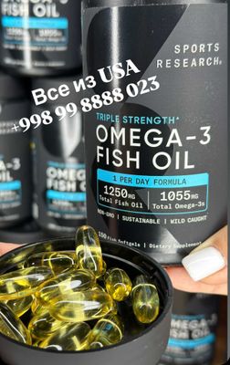 Омега-3 1250мг Рыбий жир Sports Research Omega-3 США