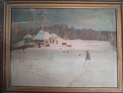 Картинка зимний вечер