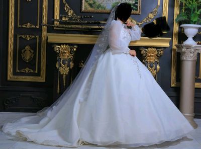 wedding dress, bir marta kiyilgan, matosi organza
