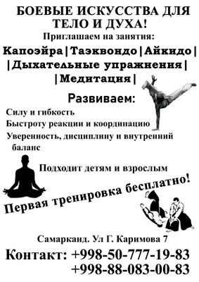 капоэйра айкидо тренировки набор