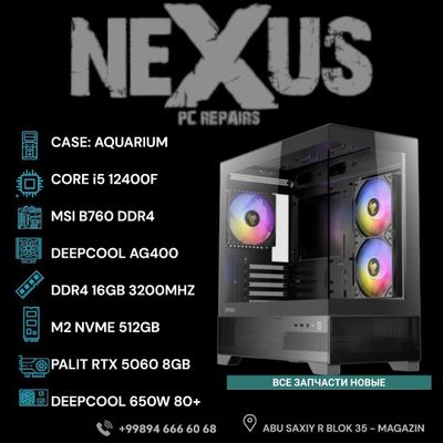 NEW KOMPYUTER Core i5-12400F/DDR4 16GB/RTX 5060 8GB