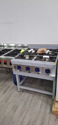 Плита газовая кухонная 4-х горелочная ПГК-49П крашенная подставка