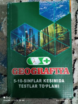 Geografiya 5 10 sinflar testlar toplami