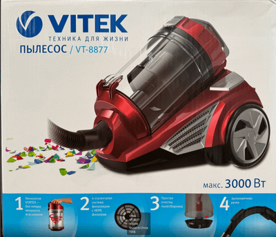 Vitek VT-8877 3000W Made  China ПЫлесос чанг ютгич