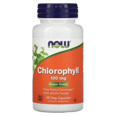 Хлорофилл 100мг 90 капсул Chlophyll ,Now Foods из Америки