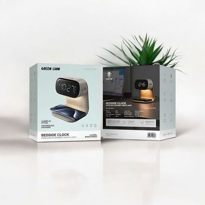 Будильник Green Lion с беспроводной зарядкой.