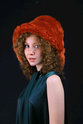 🧡 Авторский головной убор из искусственного меха