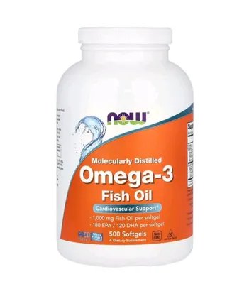 Омега-3 500 капсул now foods из США