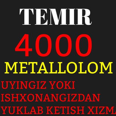 Metallom abyomga qarab eng yuqori narhda