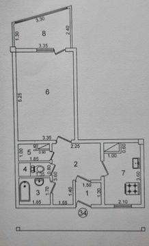 Своя! ЮА 2. 1/6/9. 46м2. Напротив Универсам