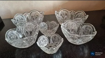 Хрусталь комплект Новый 6 штук Советский