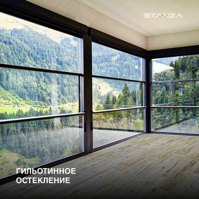 Гильотинные окна для кафе, террас, балконов | Avtomatik gilyotin oyna