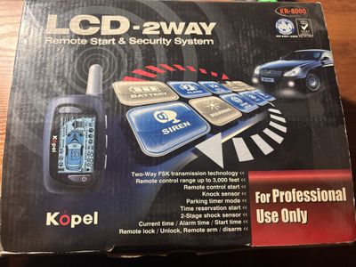 Новая автосигнализация Kopel KR-8000 с автозапуском и LCD брелком (90)