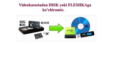 Video kasetadan fleshkaga yozamiz