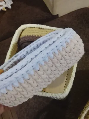 вязанная шкатулка