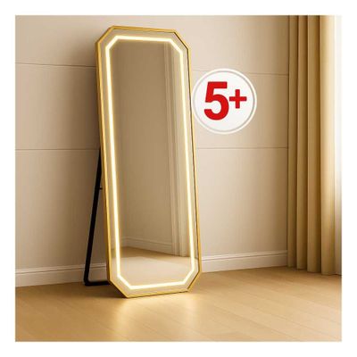 LED зеркало 170x60 с тремя режимами подсветки черный, белый, золотой