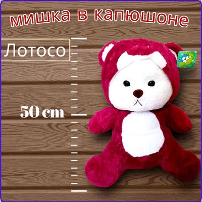 Yumshoq Plyush Ayiqcha Lotoso Kapishonkali 50 sm
