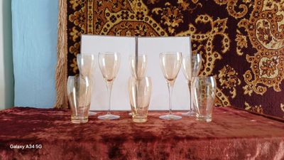 Набор бокалов 8 предм. Чехословакия Богемия в Чирчике
