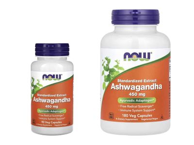 NOW Foods Ашваганда Ashwagandha ashvaganda 90 и 180 капсул