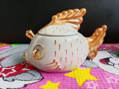 Фарфоровая шкатулка Рыбка СССР НОВАЯ