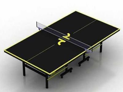 Tennis stoli, setka va 2 ta Loki 3 star raketkasi bilan birga