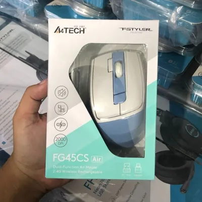 A4tech FG45CS в бело-голубом цвете Беспроводная мышка/мышь