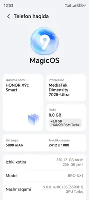 Honor x9c smat sotiladi