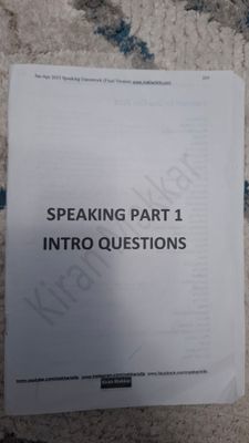 Speaking part 1 Intro Questions[Kiran Makkar]
