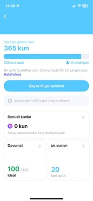 1 fit abonement sotiladi