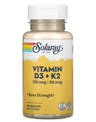 vitamin D3 K2 витамины D3 и K2, без сои, 60 растительных капсул