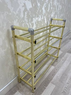 Полка для обуви золотистая никелевая