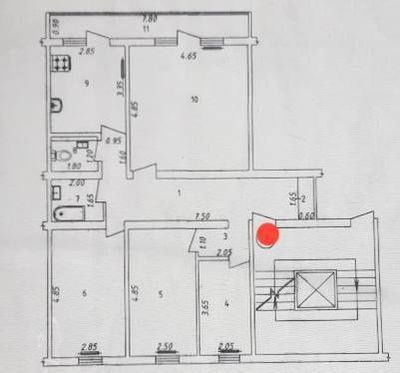 Продаётся 4ком ул.Кунаева 96м² ор-р: ЗАГС